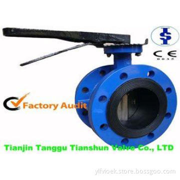 Stainless Steel Double Flanged Butterfly Valve Pneumatic Fo